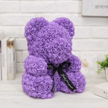 Classic Collection Purple Rose Bear - Image 3