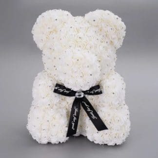 rose bear white
